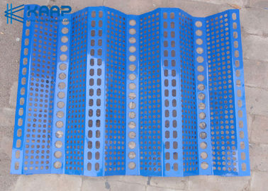 Grades decorativas perfuradas do fio da supressão de poeira, cor decorativa do azul das grades da malha