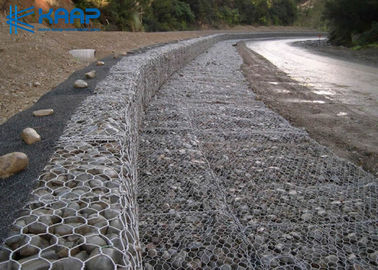 Cestas galvanizadas da parede de Gabion, parede de pedra da gaiola para a proteção da estrada da construção