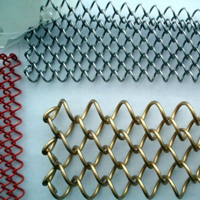 Rede de arame decorativa de Diamond Chain Link Aluminum 2.0mm
